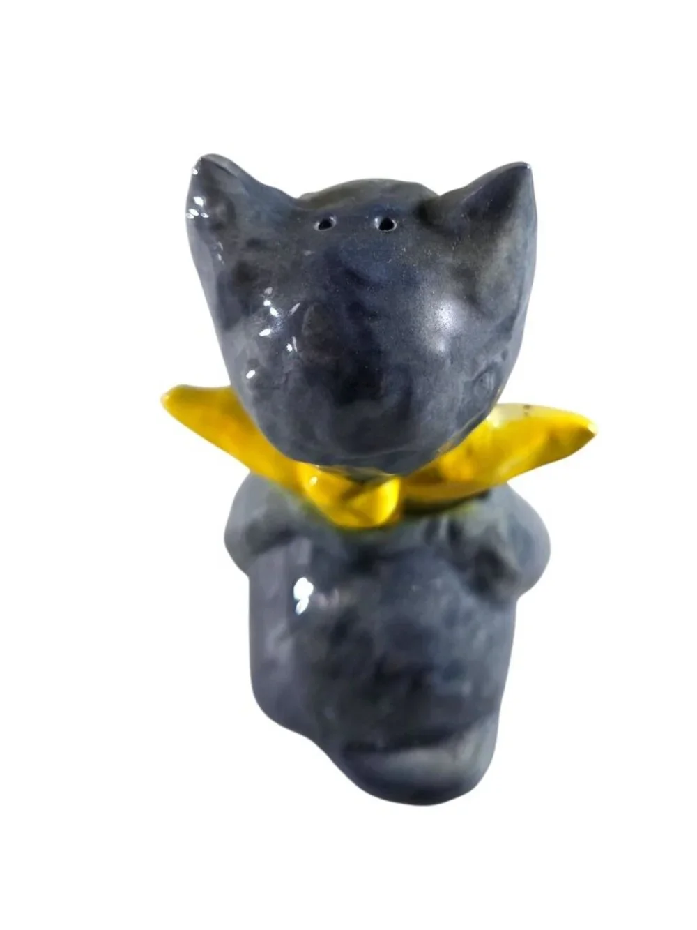 Cat Salt Pepper Shakers Vtg Ceramic With Basket By Goebel anthropomorphic